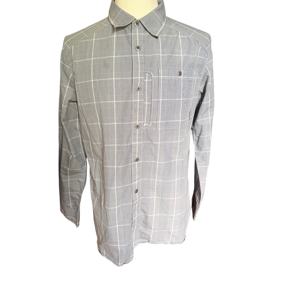 Merrell Black and White Men's Button Down Shirt Large